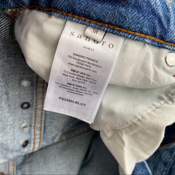 Sandro eyelets denim jeans - Picture 8 of 9